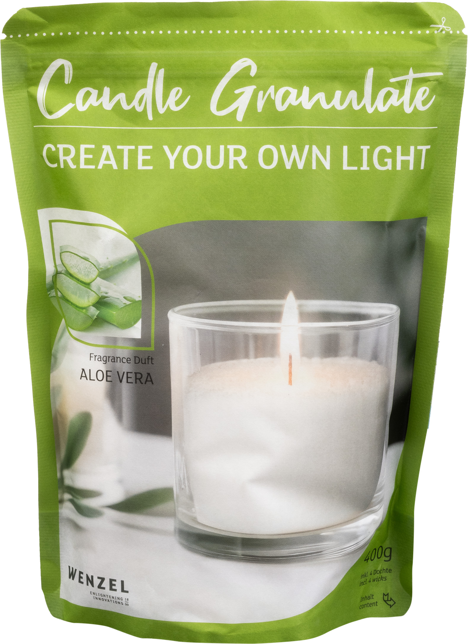 WENZEL Kerzengranulat 400 g – Aloe Vera – Bild 2