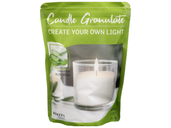 kerzengranulat 400 g aloe vera, kerzengranulat kaufen, wenzel kerzengranulat deutschland, wenzel kerzengranulat detail aloe vera, kerzen selber machen material, granulat für kerzen, kerzengranulat DIY kerzen, kerzen basteln granulat, kerzen material aloe vera, kerzengranulat verpackung 400g, wenzel kerzenzubehör, premium kerzengranulat