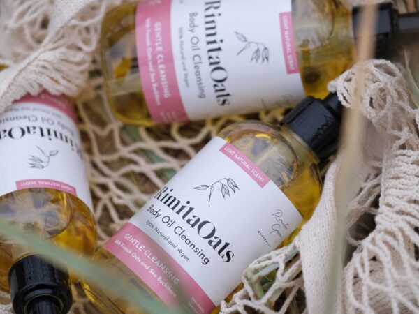 Mildes Körperreinigungsöl von RimitaOats – reinigt die Haut ohne Austrocknen