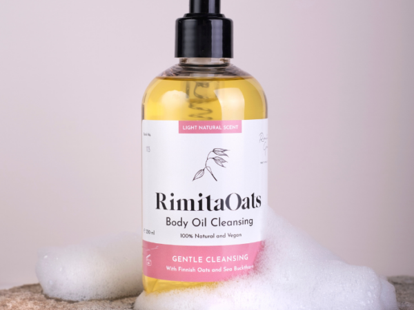 Natürliches Body Oil Cleanser von RimitaOats – pflegendes Duschöl für sensible Haut