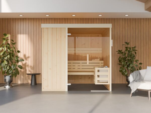 premium innensauna lena teil glasfront, indoor sauna kaufen, innensauna glasfront deutschland, innensauna glasfront innenraum, sauna indoor wellness, hochwertige sauna glasfront, innensauna holz und glas detail, sauna glas teilfront design, glasfront sauna material, innensauna sitzbank ergonomisch, sauna innenbereich komfort, indoor sauna sitzplätze