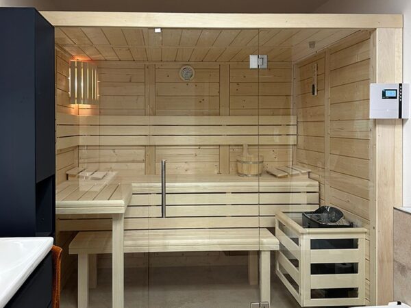 Saunakabine DANIEL mit Glasfront für Badezimmer oder Wellnessraum