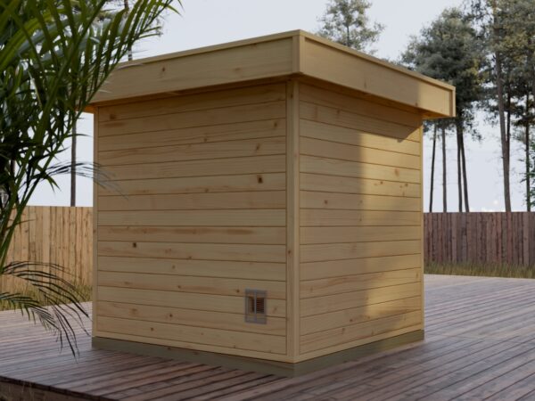 FRANCIS 4-Eck Saunahaus aus nordischer Fichte für Garten und Ferienhaus