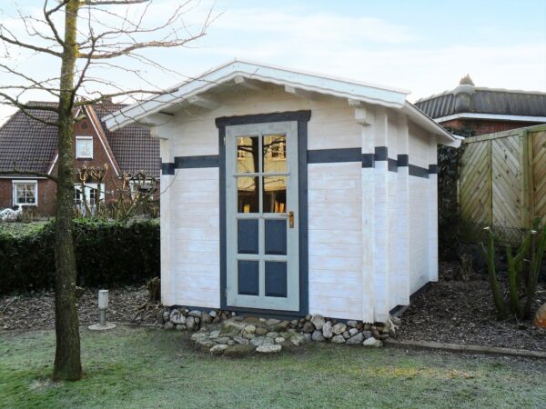 Gartensauna Simone Massivholz Außensauna für Garten Wellness