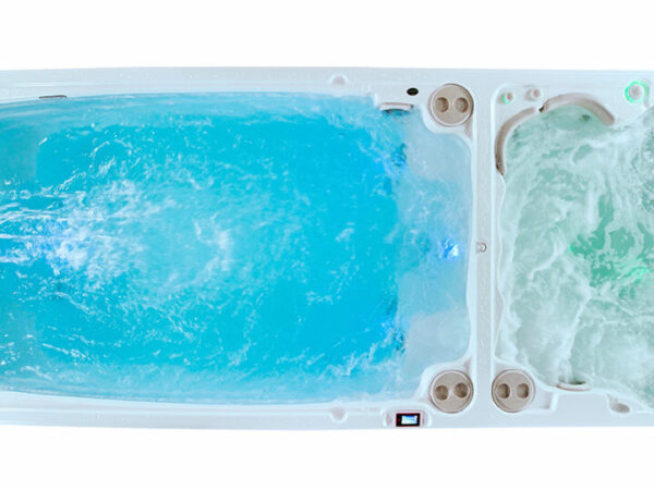 Hydropool Swim Spa AquaTrainer 19DTAX Ansicht von oben Schwimmbereich und Whirlpool