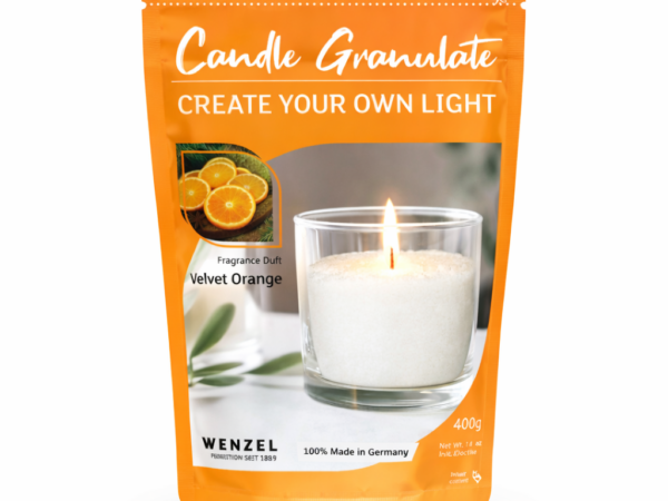 Velvet Orange Kerzengranulat 400g von Relaxklusiv - DIY Kerzen zum selber machen