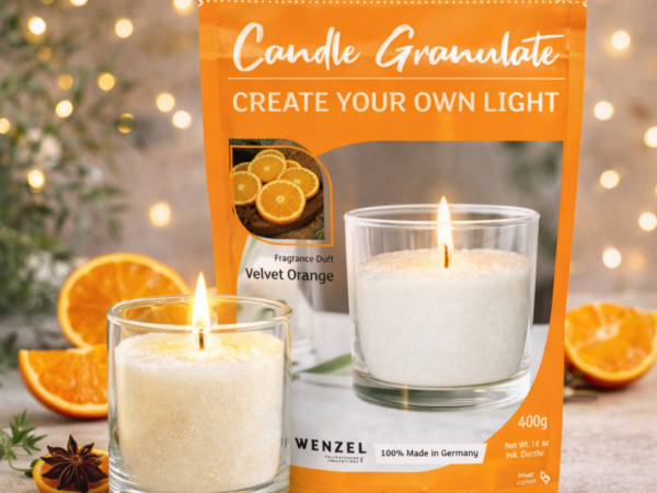 Velvet Orange Kerzengranulat 400g von Relaxklusiv - DIY Kerzen zum selber machen