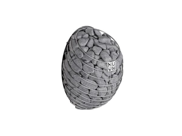 HUUM DROP Wand Saunaofen mit 55 kg Steinkorb Seitenansicht